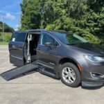 Grey Chrysler Pacifica with BraunAbility Side Entry Automatic Fold Out conversion