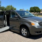 Charcoal Gray Dodge Grand Caravan with Vantage Mobility Side Entry Automatic Fold Out conversion
