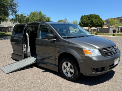Charcoal Gray Dodge Grand Caravan with  Side Entry Automatic Fold Out conversion