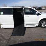 White Dodge Grand Caravan with Vantage Mobility Side Entry Automatic In Floor conversion
