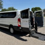 White Ford Transit with Other Rear Entry Automatic Fold Out conversion
