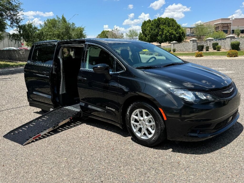 Black Chrysler Voyager with Driverge Side Entry Automatic Fold Out conversion