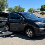 Black Honda Pilot with Vantage Mobility Side Entry Manual In Floor conversion