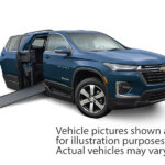 Black Chevrolet Traverse with BraunAbility Side Entry Automatic In Floor conversion