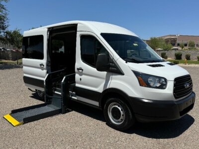 White Ford Transit with Other Side Entry Automatic N/A conversion