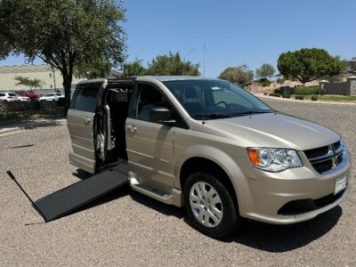 Gold Dodge Grand Caravan with Vantage Mobility Side Entry Manual In Floor conversion