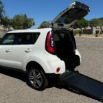 White Kia Soul with Freedom Motors Rear Entry Automatic Fold Out conversion