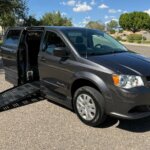 Grey Dodge Grand Caravan with BraunAbility Side Entry Manual Fold Out conversion