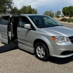 Silver Dodge Grand Caravan with Vantage Mobility Side Entry Automatic In Floor conversion