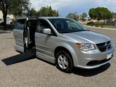 Silver Dodge Grand Caravan with Vantage Mobility Side Entry Automatic In Floor conversion