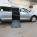 Silver Chrysler Pacifica with BraunAbility Side Entry Manual Fold Out conversion