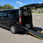 Black Ford Transit Connect with Driverge Rear Entry Manual Fold Out conversion