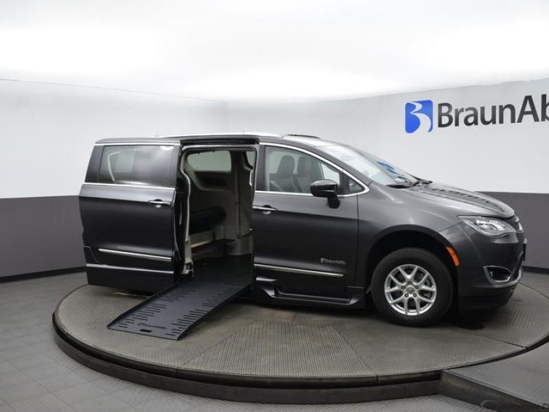 Grey Chrysler Pacifica with BraunAbility Side Entry Automatic Fold Out conversion