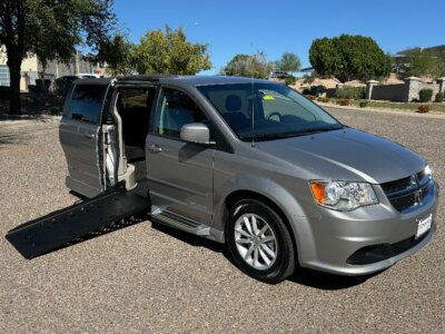 Silver Dodge Grand Caravan with Eldorado Side Entry Automatic Fold Out conversion