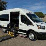 White Ford Transit with BraunAbility Side Entry Automatic Fold Out conversion