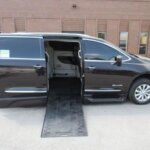 Brown Chrysler Pacifica with BraunAbility Side Entry Automatic In Floor conversion