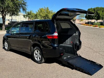 Grey Toyota Sienna with FR Conversions Rear Entry Manual Fold Out conversion