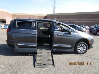 Grey Chrysler Pacifica with Vantage Mobility Side Entry Automatic Fold Out conversion