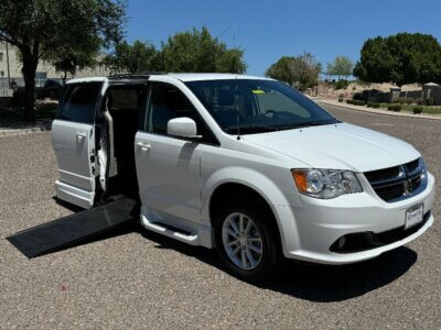 White Dodge Grand Caravan with Vantage Mobility Side Entry Automatic In Floor conversion