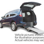 Black Chrysler Pacifica with Driverge Rear Entry Manual Fold Out conversion