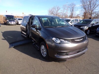 Grey Chrysler Voyager with BraunAbility Side Entry Automatic Fold Out conversion