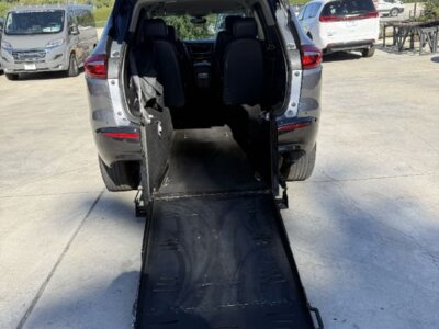 Grey Buick Enclave with Freedom Motors Rear Entry Automatic Fold Out conversion