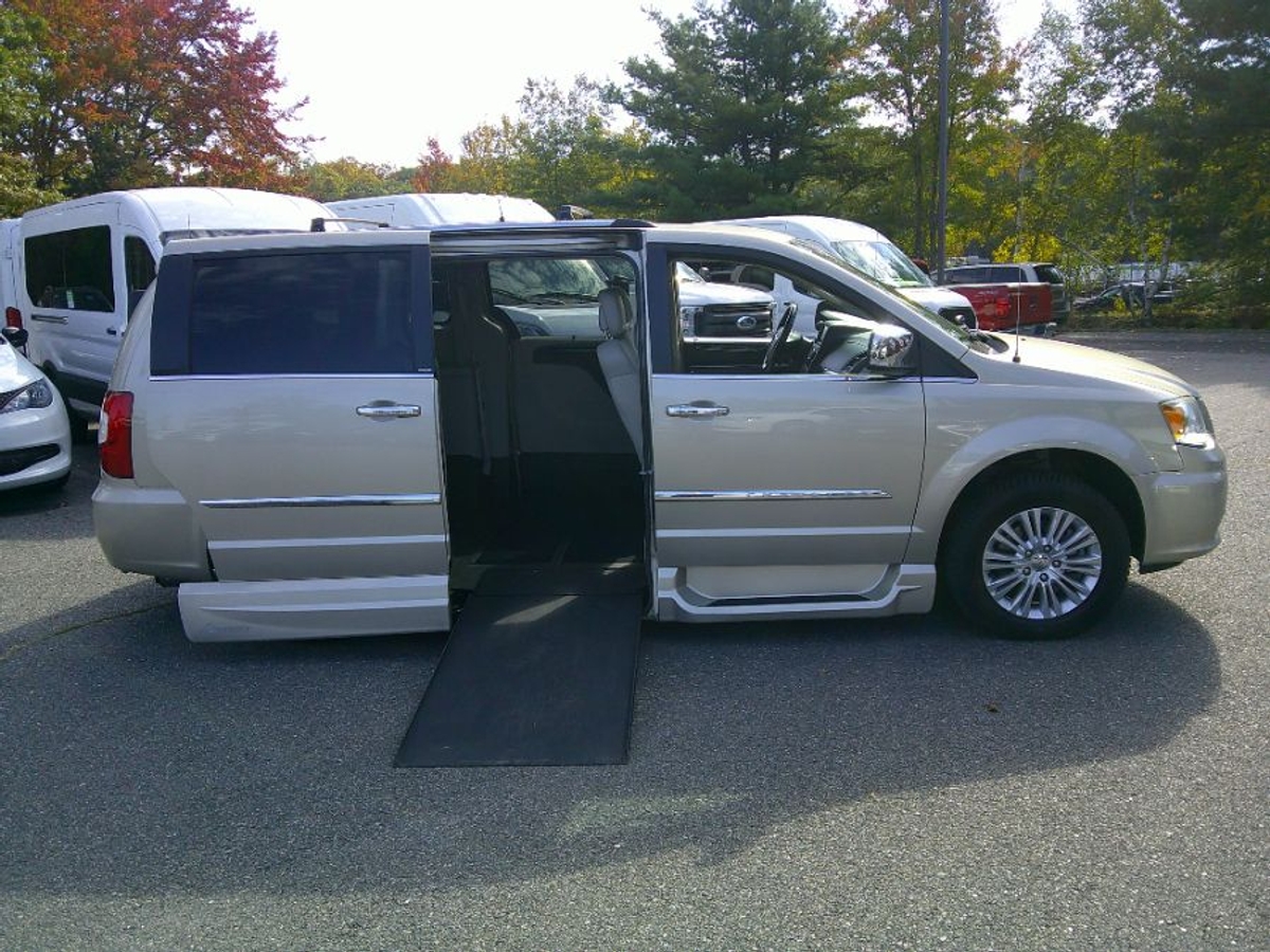 Brown Chrysler Town and Country with Vantage Mobility Side Entry Automatic In Floor conversion