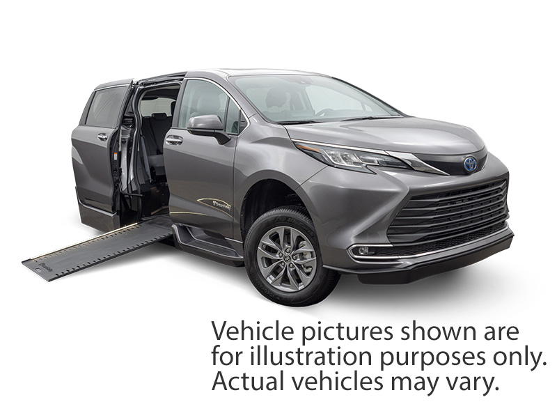 Red Toyota Sienna with BraunAbility Side Entry Automatic Fold Out conversion