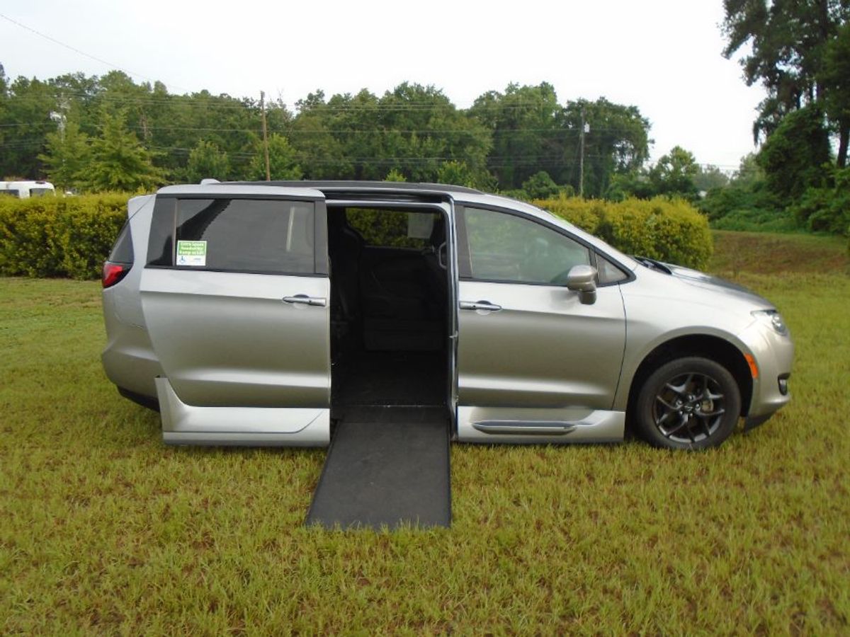 Silver Chrysler Pacifica with Vantage Mobility Side Entry Automatic In Floor conversion