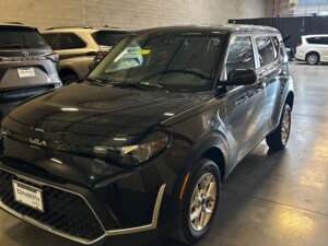 Black Kia Soul with Freedom Motors Rear Entry Manual Fold Out conversion