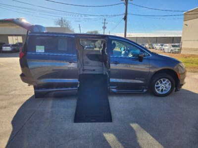 Grey Chrysler Voyager with BraunAbility Side Entry Automatic Fold Out conversion