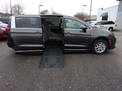 Grey Chrysler Voyager with BraunAbility Side Entry Automatic Fold Out conversion
