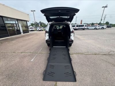 White Toyota Sienna with Vantage Mobility Rear Entry Manual Fold Out conversion
