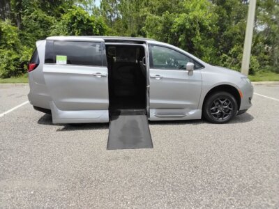 Silver Chrysler Pacifica with Vantage Mobility Side Entry Automatic In Floor conversion