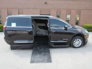 Brown Chrysler Pacifica with BraunAbility Side Entry Automatic In Floor conversion