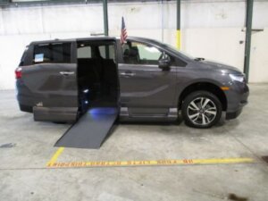 Grey Honda Odyssey with Vantage Mobility Side Entry Automatic In Floor conversion