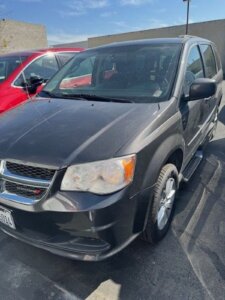 Grey Dodge Grand Caravan with Vantage Mobility Side Entry Manual In Floor conversion