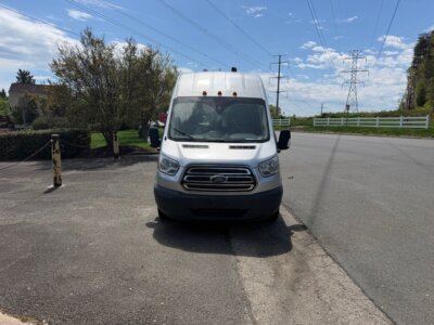 Silver Ford Transit with Other Side Entry Automatic Fold Out conversion