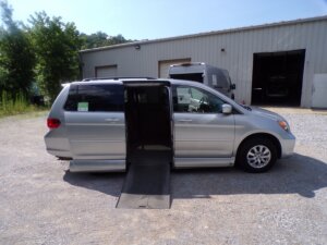 Silver Honda Odyssey with Vantage Mobility Side Entry Automatic In Floor conversion