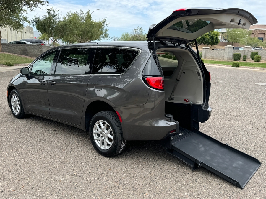 Grey Chrysler Voyager with Other Rear Entry Manual Fold Out conversion