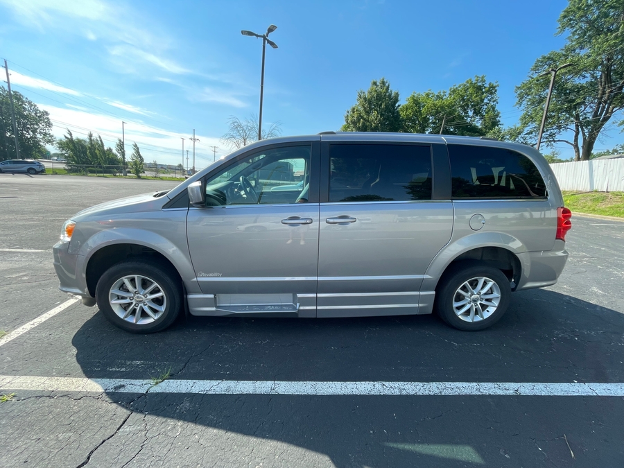 Silver Dodge Grand Caravan with Other Side Entry Automatic Fold Out conversion