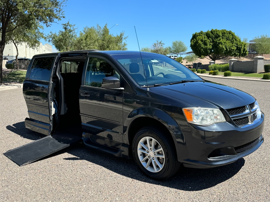 Charcoal Gray Dodge Grand Caravan with Vantage Mobility Side Entry Automatic In Floor conversion