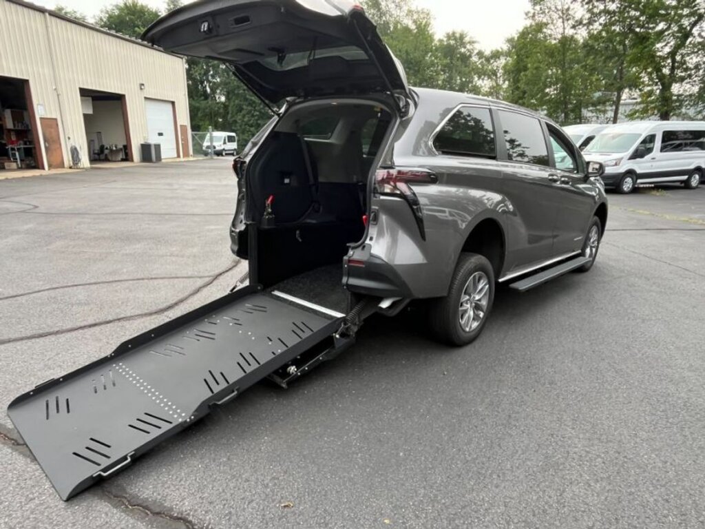 Grey Toyota Sienna with Vantage Mobility Rear Entry Manual Fold Out conversion