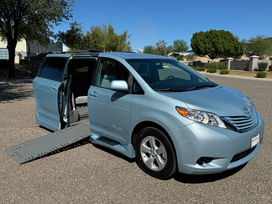 Blue Toyota Sienna with BraunAbility Side Entry Automatic In Floor conversion