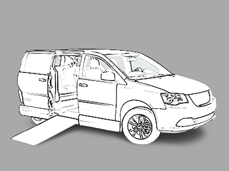 Silver Toyota Sienna with Vantage Mobility Side Entry Automatic In Floor conversion