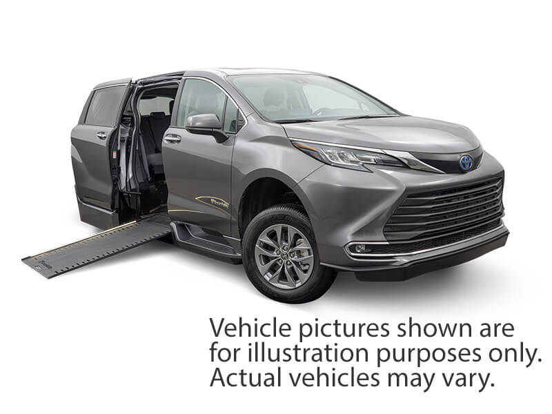 Red Toyota Sienna with BraunAbility Side Entry Automatic Fold Out conversion